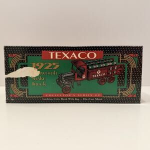 ERTL Texaco 1925 KENWORTH STAKE TRUCK #9 Coin Bank With Key Die-Cast Metal #9385